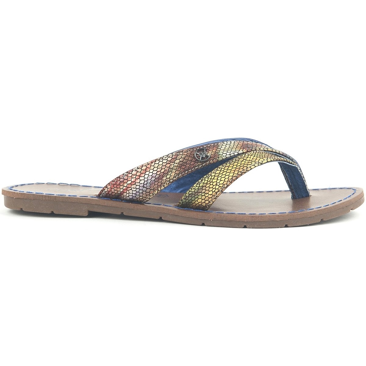 Schuhe Damen Sandalen / Sandaletten Chattawak Tong 9-KALINDA Bleu Blau