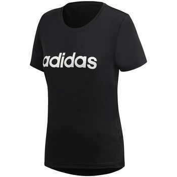 Kleidung Damen T-Shirts adidas Originals D2M Logo Tee Schwarz