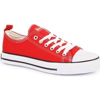 Schuhe Damen Sneaker Low American Club AM623D Weiß, Rot