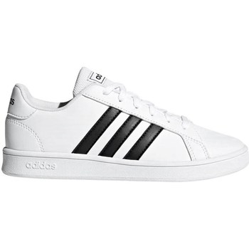 Schuhe Kinder Sneaker Low adidas Originals Grand Court K Schwarz, Weiß