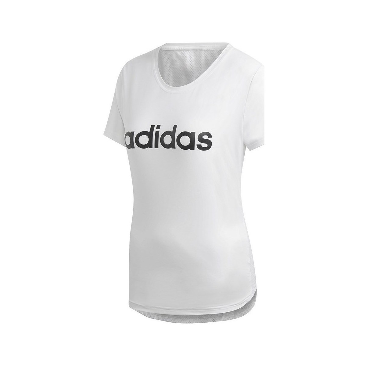 Kleidung Damen T-Shirts adidas Originals D2M Logo Tee Weiss
