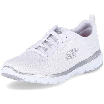 Schuhe Damen Sneaker Low Skechers First Insight Weiß, Silber