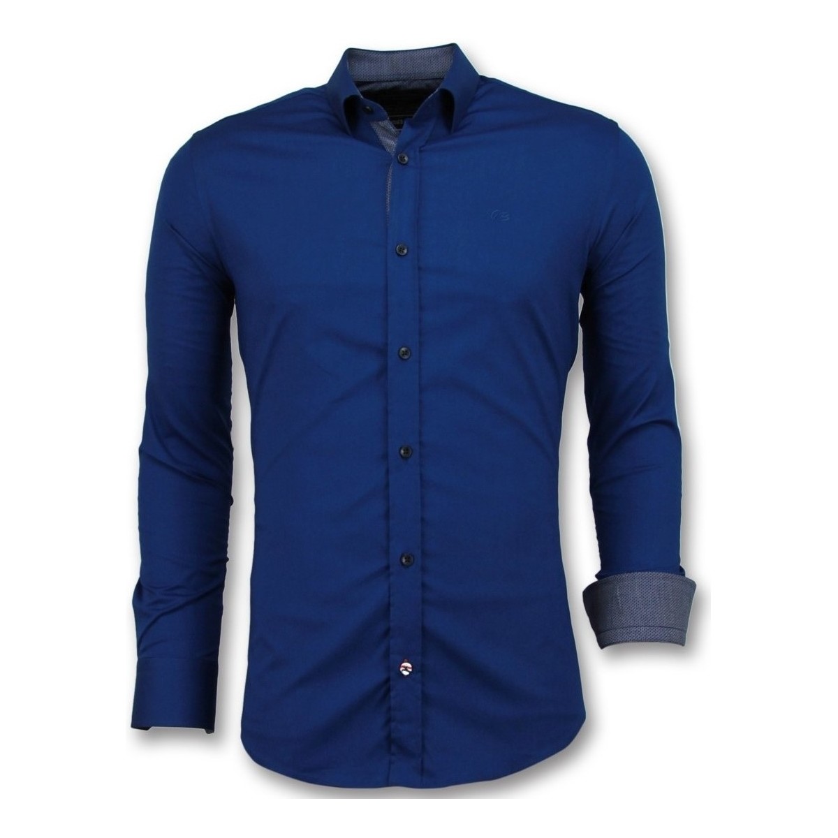 Kleidung Herren Langärmelige Hemden Tony Backer Business Langarm Bluse Slim Blau