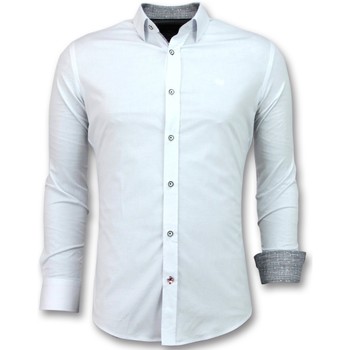 Kleidung Herren Langärmelige Hemden Tony Backer Hemd Elegant Bluse Stretch Weiss