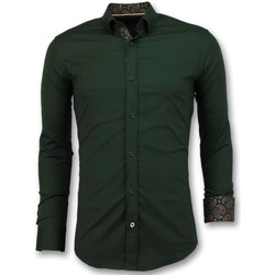 Kleidung Herren Langärmelige Hemden Tony Backer Italienische Bluse Slim Grün