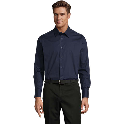 Sols BRIGHTON STRECH-CAMISA HOMBRE algodón  MANGA LARGA Blau