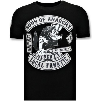 Kleidung Herren T-Shirts Local Fanatic Mit Aufdruck Sons Of Anarchy MC Schwarz