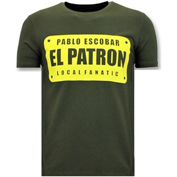 Kleidung Herren T-Shirts Local Fanatic Mit Aufdruck Pablo Escobar El Grün