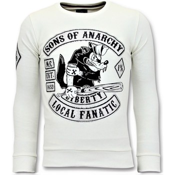 Kleidung Herren Sweatshirts Local Fanatic Strass Sons Of Anarchy Weiß