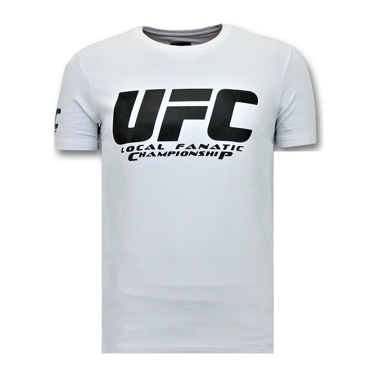 Kleidung Herren T-Shirts Local Fanatic Mit Aufdruck UFC Championship Weiss