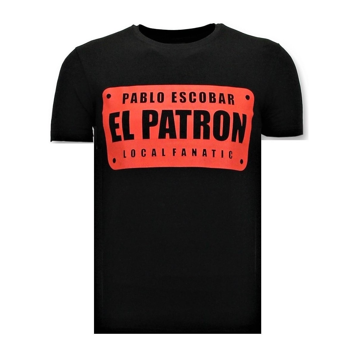 Kleidung Herren T-Shirts Local Fanatic Pablo Escobar El Patron Schwarz