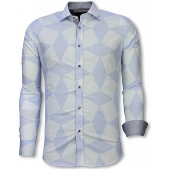 Kleidung Herren Langärmelige Hemden Tony Backer Italienische Slim Hemd Bluse Blau