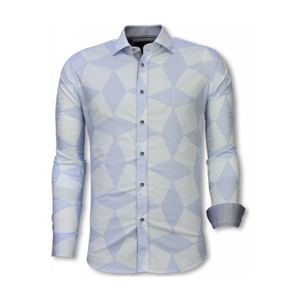 Kleidung Herren Langärmelige Hemden Tony Backer Italienische Slim Hemd Bluse Blau