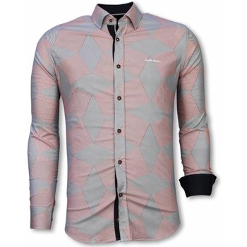 Kleidung Herren Langärmelige Hemden Tony Backer Italienische Slim Hemd Bluse Rosa