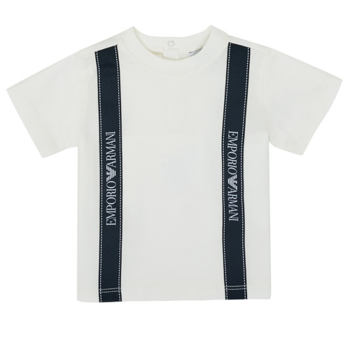 Kleidung Jungen T-Shirts Emporio Armani 6HHTG4-1JTUZ-0101 Weiss