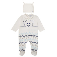 Kleidung Jungen Pyjamas/ Nachthemden Emporio Armani 6HHV08-4J3IZ-0101 Weiss / Blau