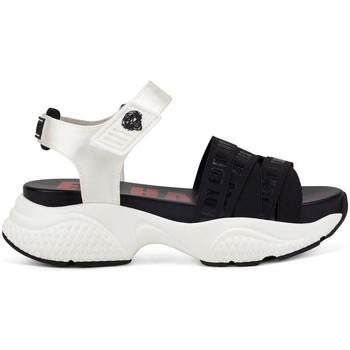 Schuhe Damen Sandalen / Sandaletten Ed Hardy - Overlap sandal black/white Weiss