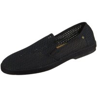 Schuhe Damen Slipper Rivieras Slipper Classic 3201 black black Cotton Mesh 3201 black Schwarz