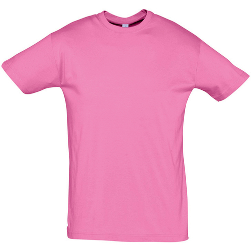 Sols REGENT COLORS MEN-CAMISETA hombre  CUELLO REDONDO de algodón Rosa