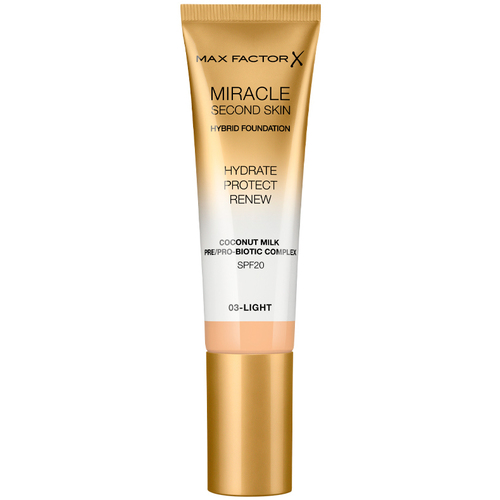 Beauty Damen Make-up & Foundation  Max Factor Miracle Touch Second Skin Found.spf20 3-light 