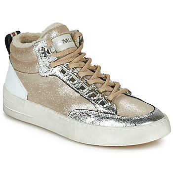 Schuhe Damen Sneaker High Meline STRA5056 Beige / Gold