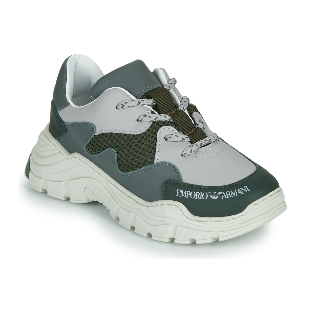 Schuhe Kinder Sneaker Low Emporio Armani XYX008-XOI34 Grün / Grau