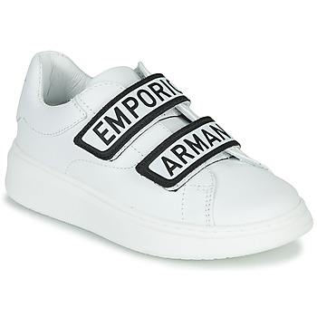 Schuhe Kinder Sneaker Low Emporio Armani XYX007-XCC70 Weiss / Schwarz
