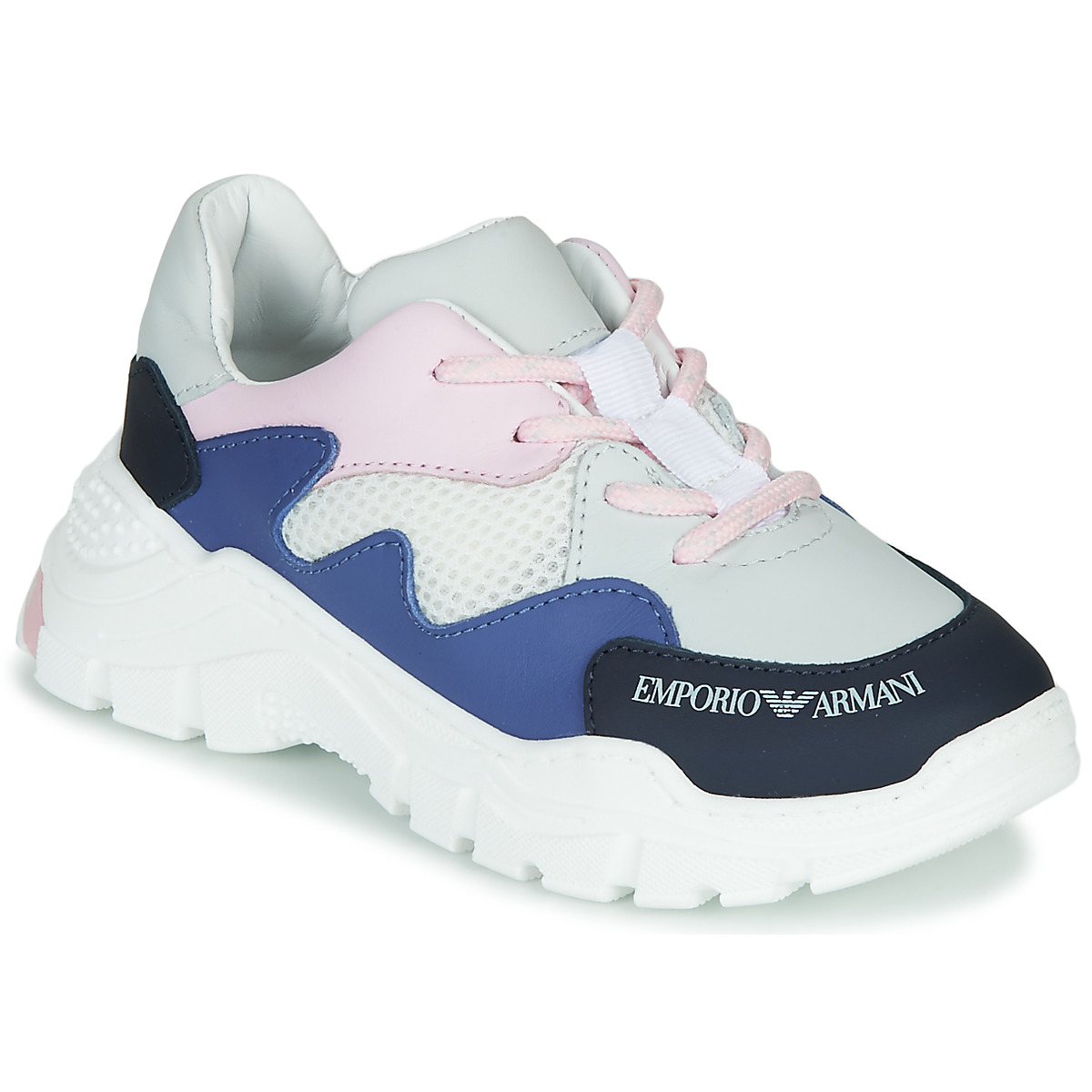 Schuhe Jungen Sneaker Low Emporio Armani XYX008-XOI34 Weiss / Blau