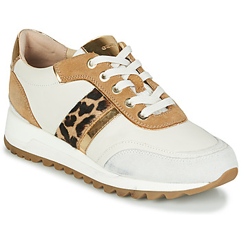 Schuhe Damen Sneaker Low Geox TABELYA Weiss / Leopard