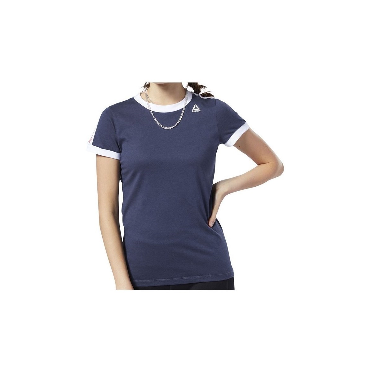 Kleidung Damen T-Shirts Reebok Sport Linear Logo Tee Marine
