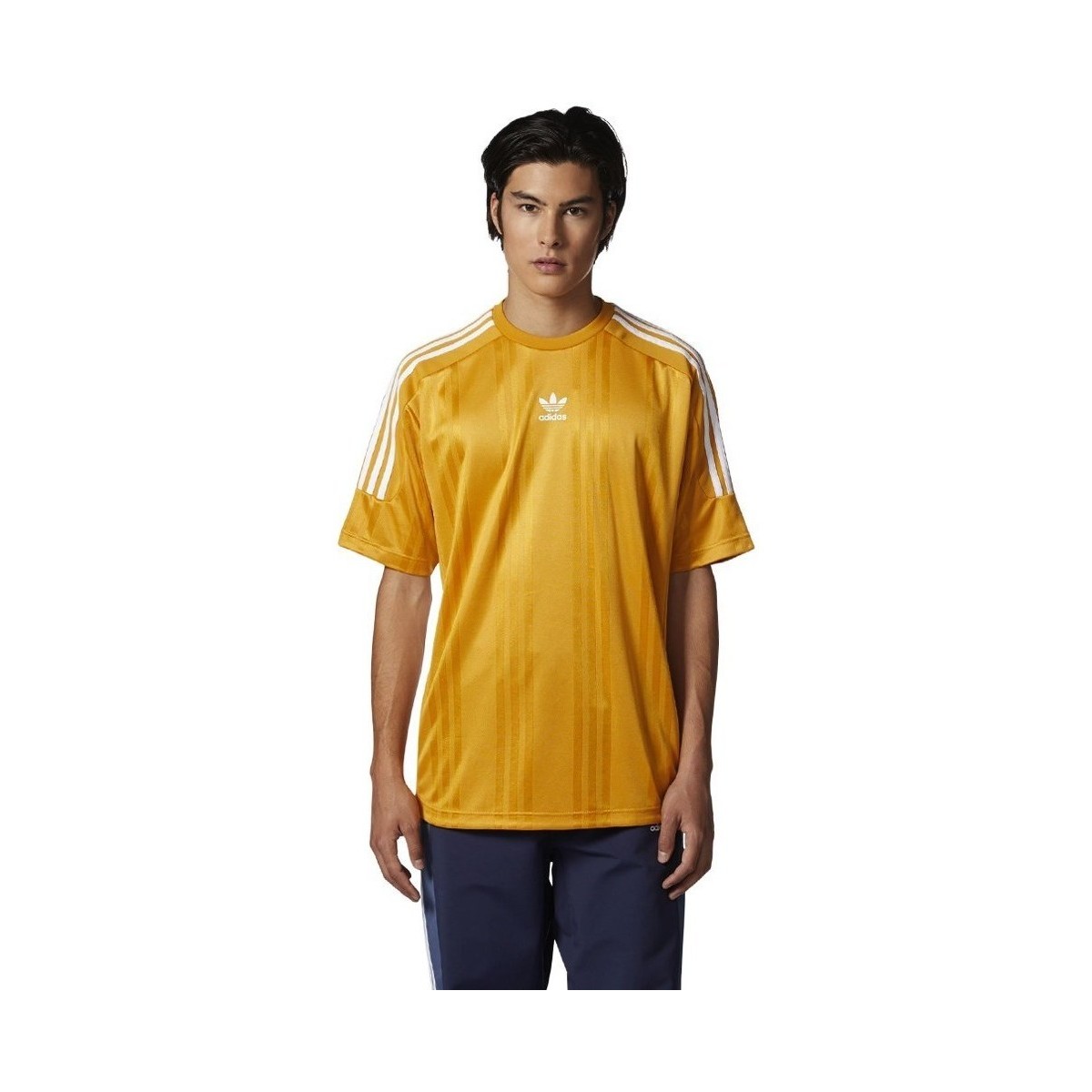 Kleidung Herren T-Shirts adidas Originals Originals Jacquard 3 Stripes Tshirt Gelb
