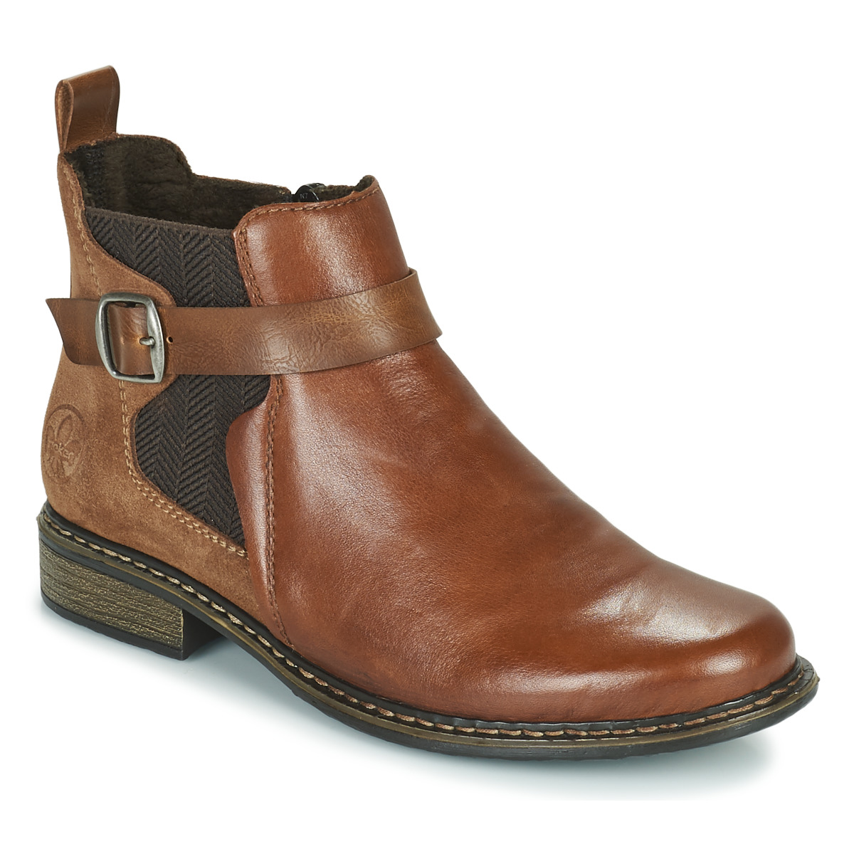 Schuhe Damen Boots Rieker Z49A9-24 Camel