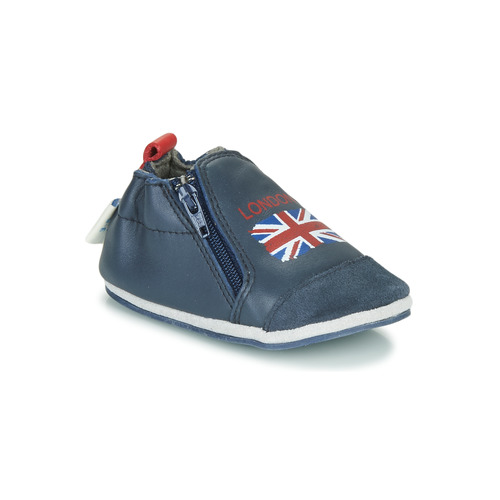 Schuhe Kinder Hausschuhe Robeez LONDON FLAG Marine