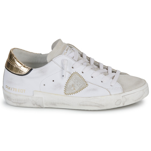 Philippe Model PARIS X VEAU CROCO Weiss / Gold