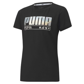 Kleidung Mädchen T-Shirts Puma ALPHA TEE 165 Schwarz