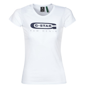 Kleidung Damen T-Shirts G-Star Raw GRAPHIC 20 SLIM R T WMN SS Weiss