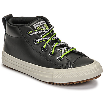 Schuhe Kinder Sneaker High Converse CHUCK TAYLOR ALL STAR STREET BOOT DOUBLE LACE LEATHER MID Schwarz