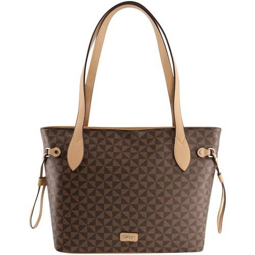 Taschen Damen Handtasche Gabor Mode Accessoires BARINA Shopper, mixed brown 8441 136/136 Braun