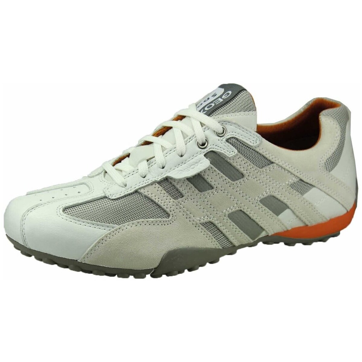 Schuhe Herren Derby-Schuhe & Richelieu Geox Schnuerschuhe U Snake K Nappa.+Mesh U4207K 08514 C1405 Weiss