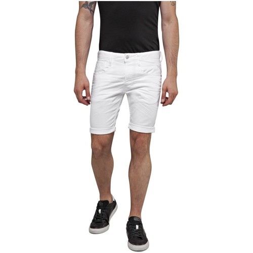 Kleidung Herren Shorts / Bermudas Replay Accessoires Bekleidung Anbass MA996D.000.8005201-001 Weiss