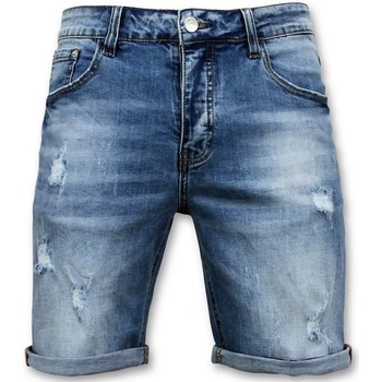 Kleidung Herren Shorts / Bermudas Enos Kurze Hosen Denim Short Blau