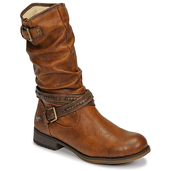 Schuhe Damen Boots Mustang 1139624 Cognac