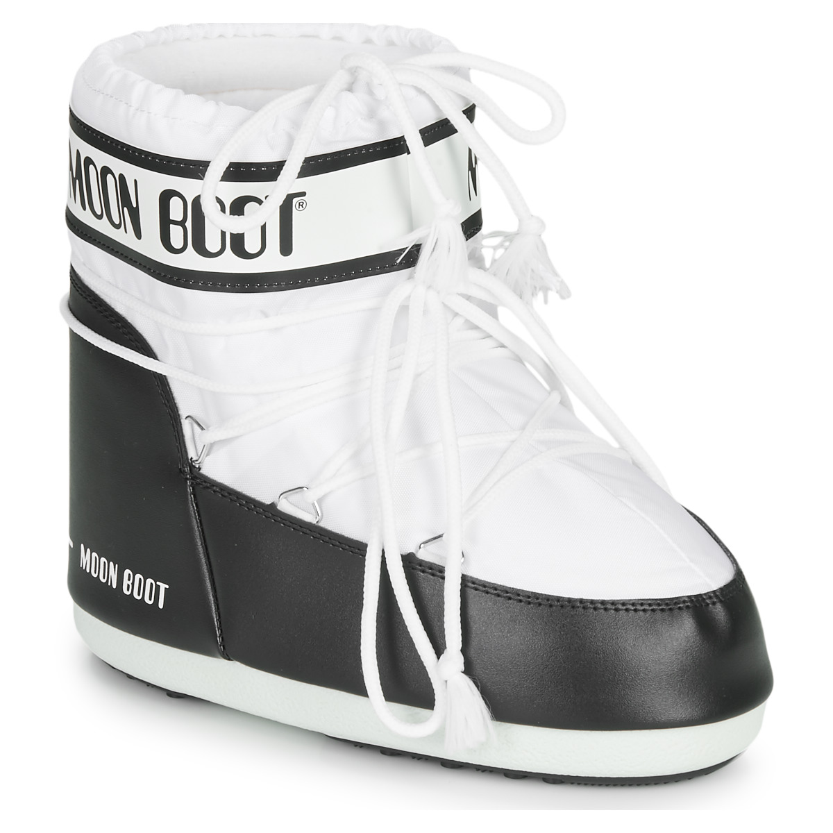 Schuhe Damen Schneestiefel Moon Boot CLASSIC LOW 2 Weiss / Schwarz