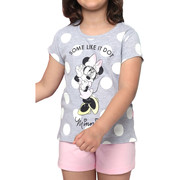 Pyjamashorts t-shirt Minnie Dots Disney grau
