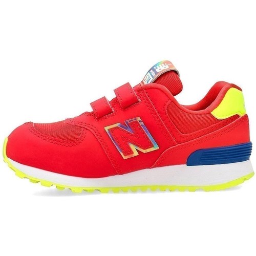Schuhe Kinder Sneaker Low New Balance 574 Gelb, Rot