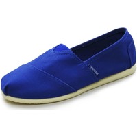 Schuhe Leinen-Pantoletten mit gefloch Brasileras ESPARGATAS Clasica Blau