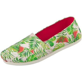 Schuhe Damen Slipper Toms Slipper 10015068 watermelon palme Spanish Villa 10015068 grün