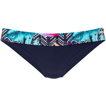 Kleidung Damen Bikini Ober- und Unterteile Lascana Badeanzug unten mit Gürtel Jane marineblau Blau