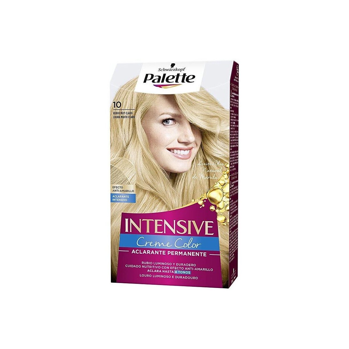 Beauty Damen Haarfärbung Palette Intensive Tinte 10-rubio Muy Claro 
