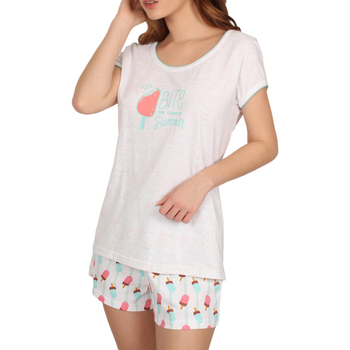 Kleidung Damen Pyjamas/ Nachthemden Admas Pyjama Shorts T-Shirt Summer Bites weiß Weiss